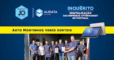 Alidata premeia Auto Montinhos com tablet no Inquérito Digitalização do Jornal das Oficinas